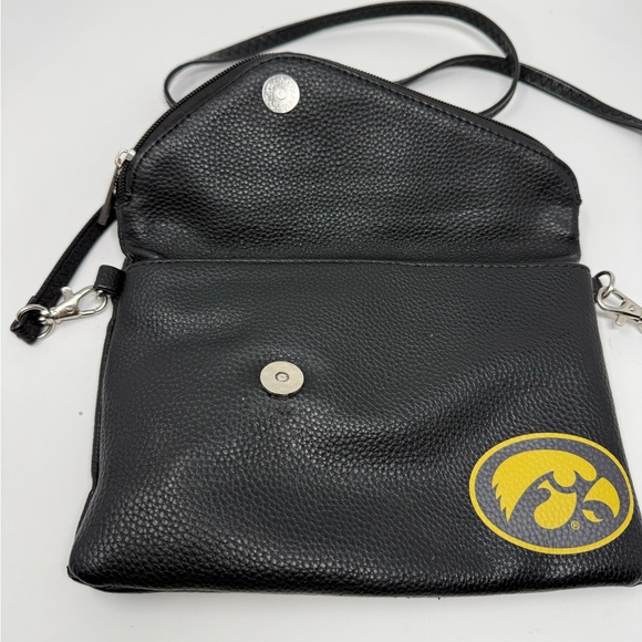Black Crossbody Bag with Gold Iowa Hawkeyes Logo (A2A) - Picture 2 of 8